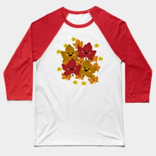 Happy leafy Autumn mess Baseball T-Shirt